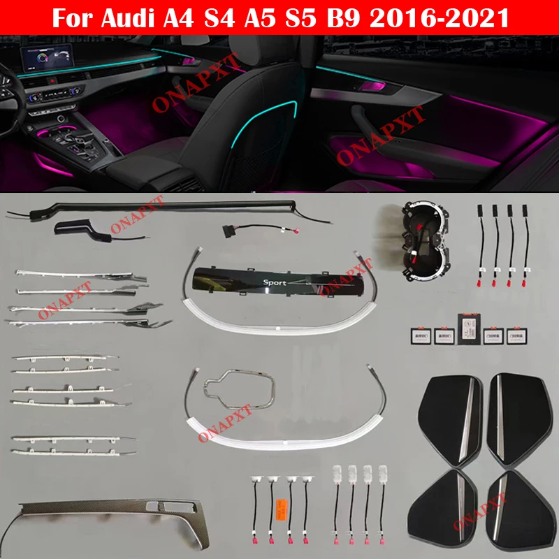 32 Colors For Audi A4 S4 A5 S5 B9 2016-2023 Car Center Console Dashboard Ambient Light LED Strip Cover Speaker Decorative Lamp
32 Colors For Audi A4 S4 A5 S5 B9 2016-2023 Car Center Console Dashboard Ambient Light LED Strip Cover Speaker Decorative Lamp