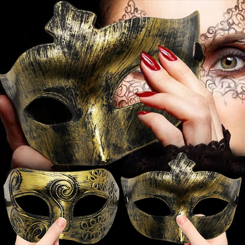 

Vintage Tiara Halloween Sexy Eye Mask for Women Men Fancy Dress Mardi Gras Carnival Dress Costume Party Supplies Cosplay