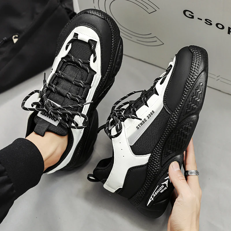 Autumn Thick-soled Sports Shoes for Men Mesh Lace-up Breathable Sneakers Comfortable Shock-absorbing Non-slip Male Daddy Shoes
Autumn Thick-soled Sports Shoes for Men Mesh Lace-up Breathable Sneakers Comfortable Shock-absorbing Non-slip Male Daddy Shoes
