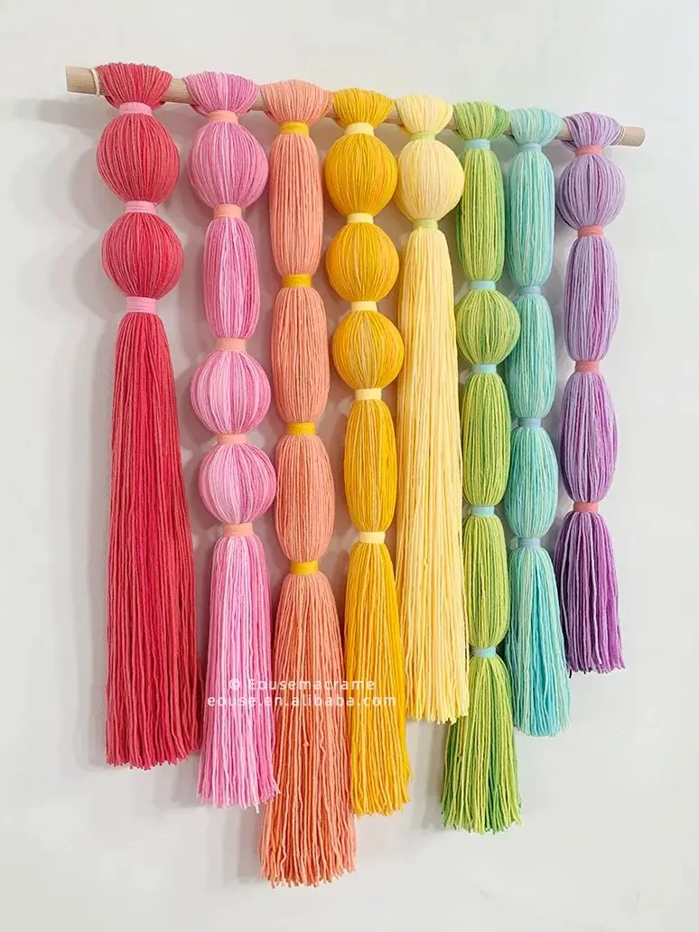 Handcrafted Morse Code Macrame Wall Tapestry 1 Saf9284f0cf204ec6a5cc27c34461eda66