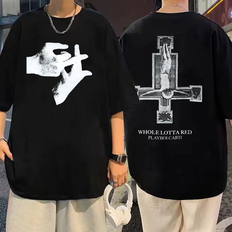 Playboi Carti Whole Lotta Red Double Sided Print T-shirts Male Casual Oversized T Shirt Men Hip Hop Fashion Short Sleeve Tshirt
Playboi Carti Whole Lotta Red Double Sided Print T-shirts Male Casual Oversized T Shirt Men Hip Hop Fashion Short Sleeve Tshirt