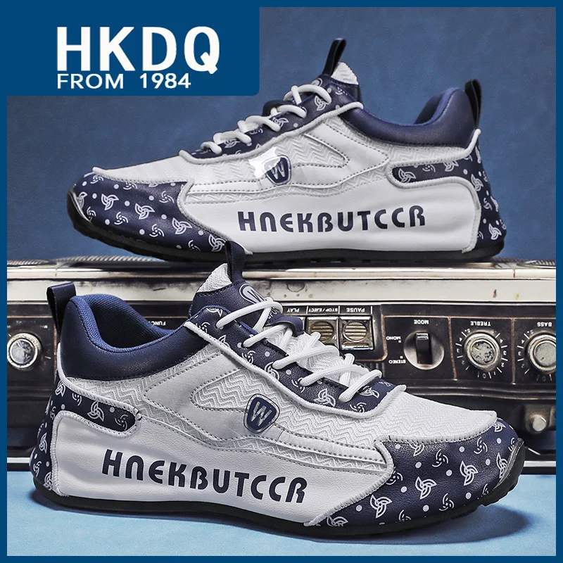 

HKDQ Fashion Summer Mesh Men's Casual Sneakers Anti-shock Breathable Men Skateboard Shoes Outdoor Non-slip Male Athletic Shoes