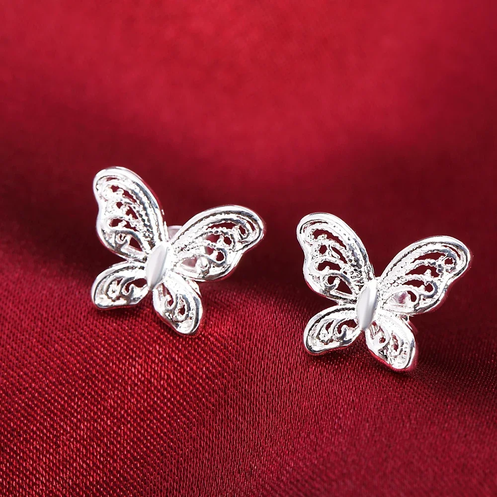 New 925 Sterling Silver Earrings for Women Party Jewelry Elegant Butterfly Ear Studs Christmas Gifts
New 925 Sterling Silver Earrings for Women Party Jewelry Elegant Butterfly Ear Studs Christmas Gifts