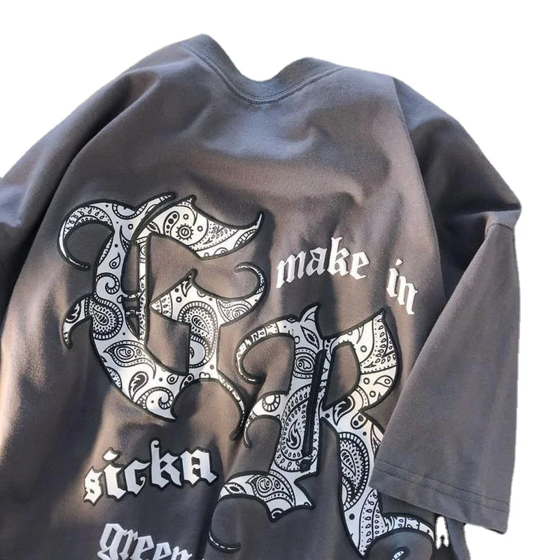 Gothic Men's T Shirt 2022 Summer Short-sleeved T-shirt Men Korean Trend Goth Letter All-match Loose Niche Top Tee Streetwear Men
Gothic Men's T Shirt 2022 Summer Short-sleeved T-shirt Men Korean Trend Goth Letter All-match Loose Niche Top Tee Streetwear Men
