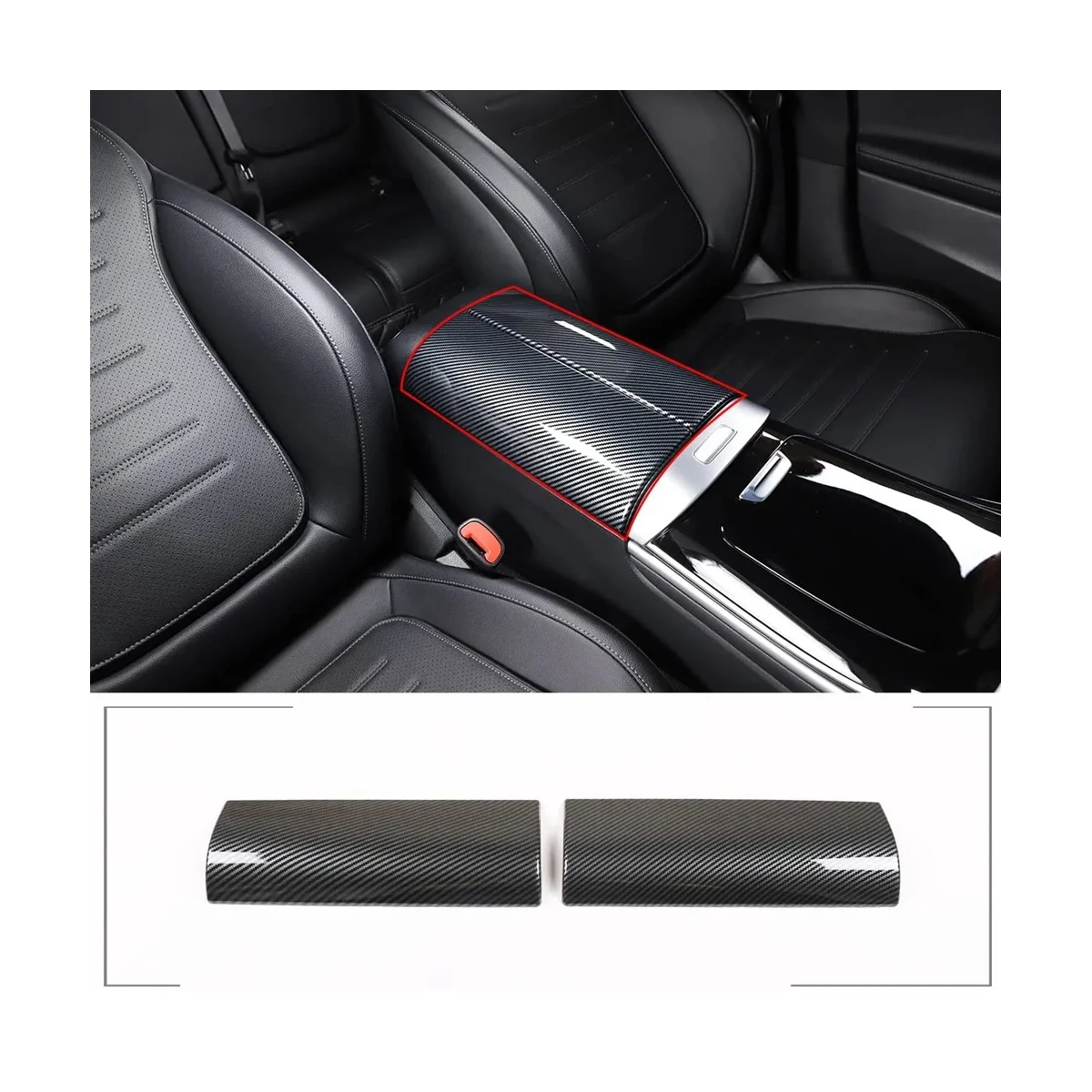 Накладка на подлокотник автомобиля для Mercedes Benz C Class W206 C200 C220 C260 C300 2022, аксессуары из АБС-углеродного волокна 
Накладка на подлокотник автомобиля для Mercedes Benz C Class W206 C200 C220 C260 C300 2022, аксессуары из АБС-углеродного волокна