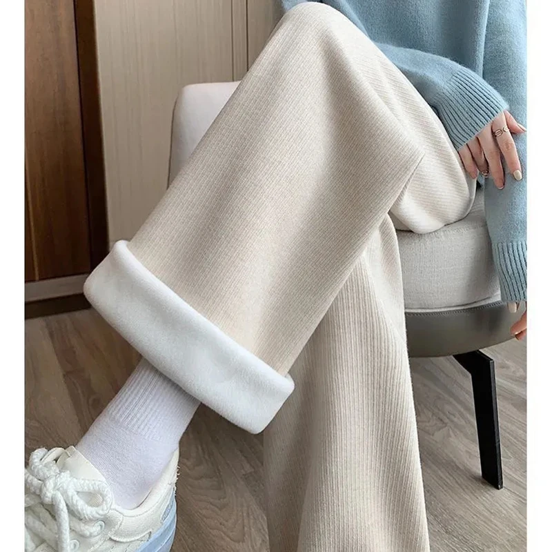 2Winter Warm High Waist Plus Velvet Straight Trousers Korean Fashion Loose Thicken Wide Leg Pant All-match Streetwear Pantalones
2Winter Warm High Waist Plus Velvet Straight Trousers Korean Fashion Loose Thicken Wide Leg Pant All-match Streetwear Pantalones
