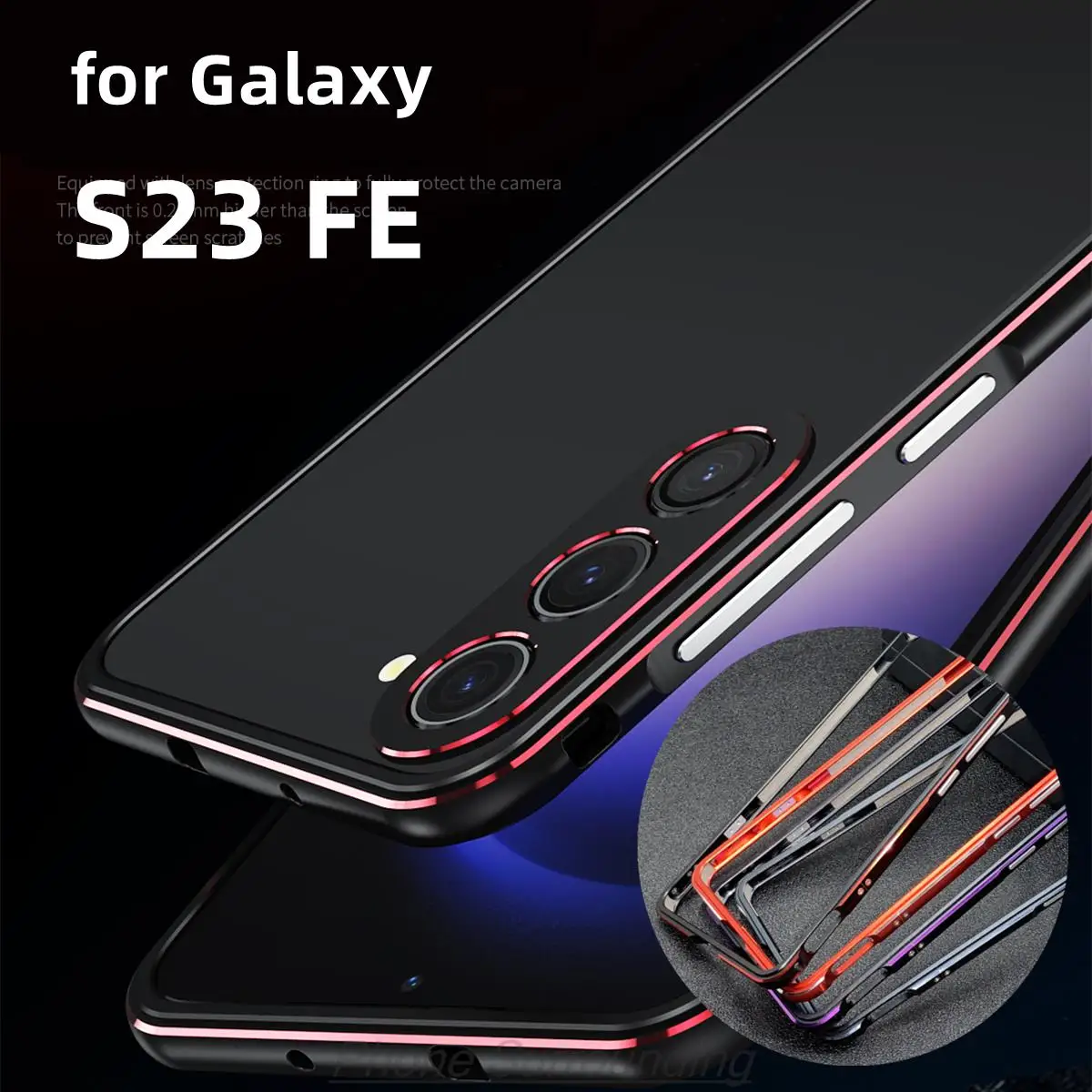 Ультратонкий чехол-бампер fundas, алюминиевый чехол-бампер для Samsung Galaxy S23 FE, металлический чехол для телефона + (1 стеклянная пленка + 1 мягкая задняя пленка)
Ультратонкий чехол-бампер fundas, алюминиевый чехол-бампер для Samsung Galaxy S23 FE, металлический чехол для телефона + (1 стеклянная пленка + 1 мягкая задняя пленка)