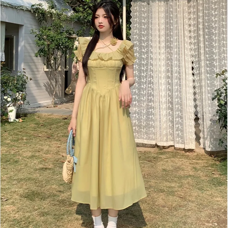 2023 Summer New Dress Tea Break French Retro Off Shoulder Amazing Appear Thin Ruffle Edge Lady Insert Commute Free Shipping
2023 Summer New Dress Tea Break French Retro Off Shoulder Amazing Appear Thin Ruffle Edge Lady Insert Commute Free Shipping