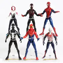 

Disney Marvel Spider Man Figures Peter Parker Gwen Stacy Miles Morales Ultimate Spiderman PVC Action Figure Model Kids Toy Gift