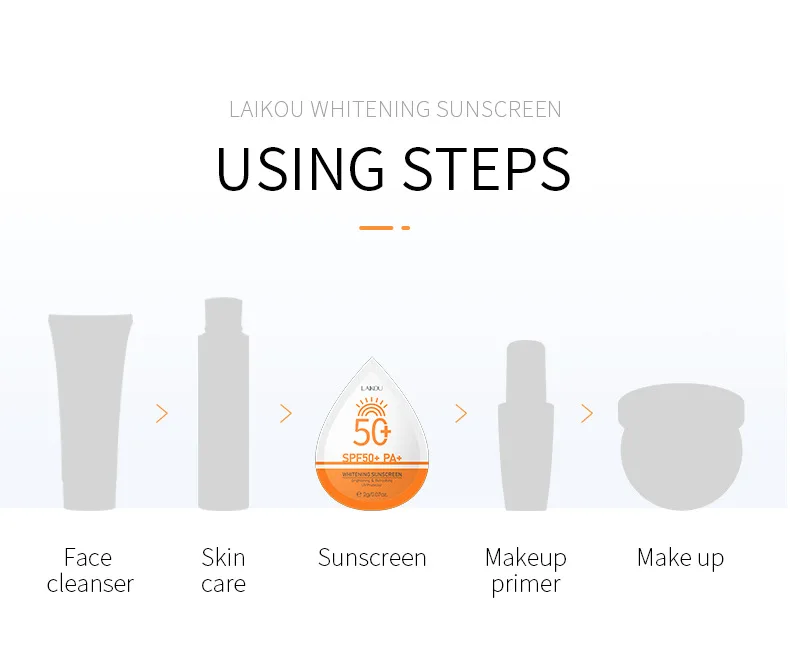 7pcs LAIKOU Facial Body Sunscreen Protector Facial Solar Sun Whitening Sun Cream Anti-Aging Oil-control Moisturizing SPF50+ PA+ 9 Safa0218bc6f248c1aa64a7d3efe79b29r