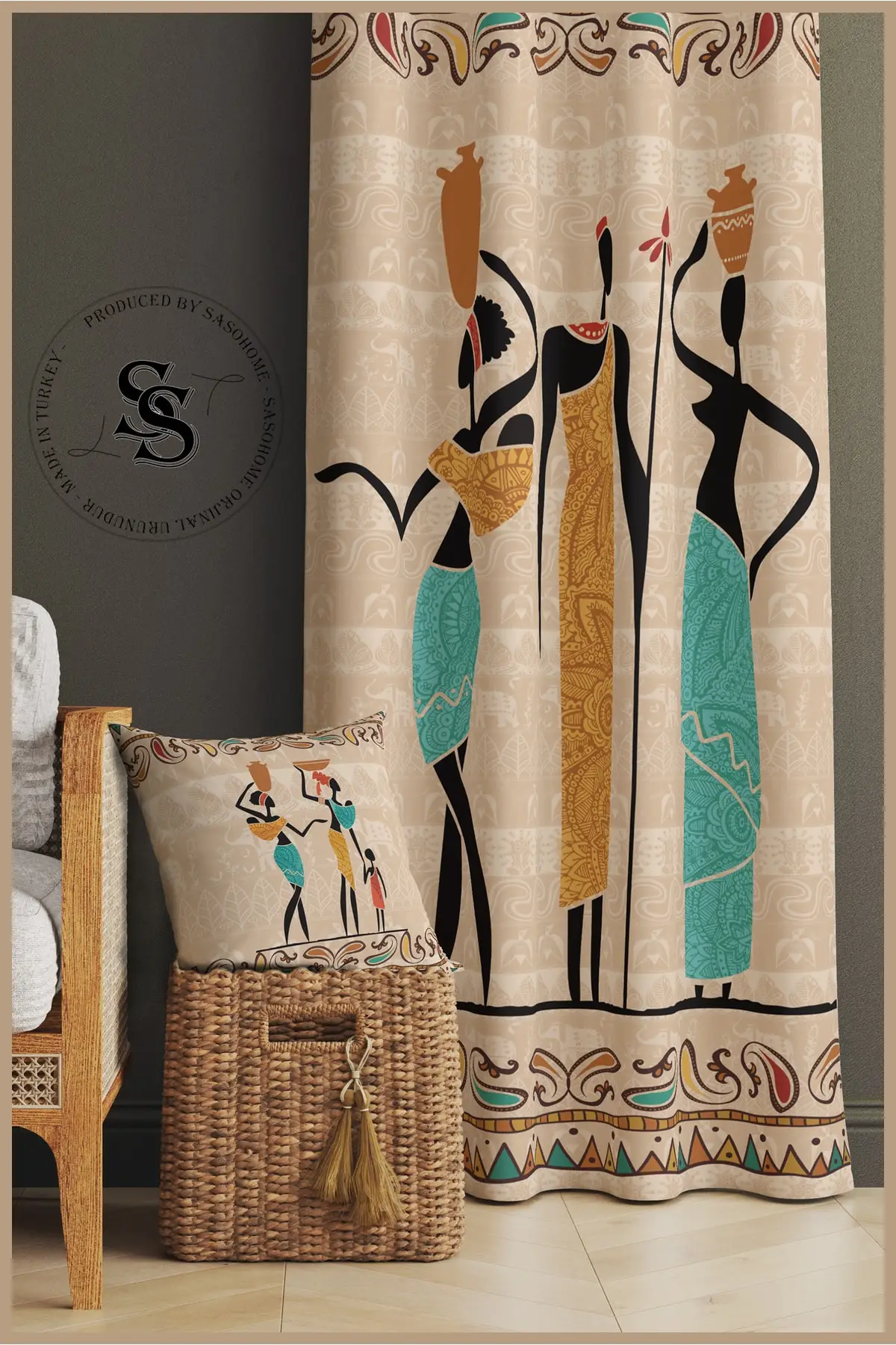 Curtain Cream Floor Ethnic African Turquoise Patterned Velvet 140 X 270 Cm Quality - Digital Printed Backdrop
Curtain Cream Floor Ethnic African Turquoise Patterned Velvet 140 X 270 Cm Quality - Digital Printed Backdrop