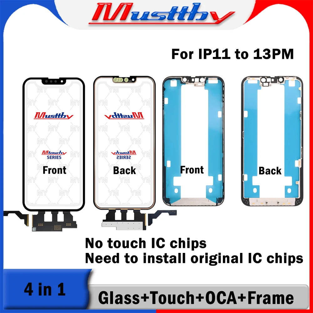 Сенсорный экран Musttby 5pc OEM NO IC дигитайзер сенсор Переднее стекло объектив + OCA + Рамка для iPhone 11 XS 12 13 pro дисплей ремонт панели
Сенсорный экран Musttby 5pc OEM NO IC дигитайзер сенсор Переднее стекло объектив + OCA + Рамка для iPhone 11 XS 12 13 pro дисплей ремонт панели