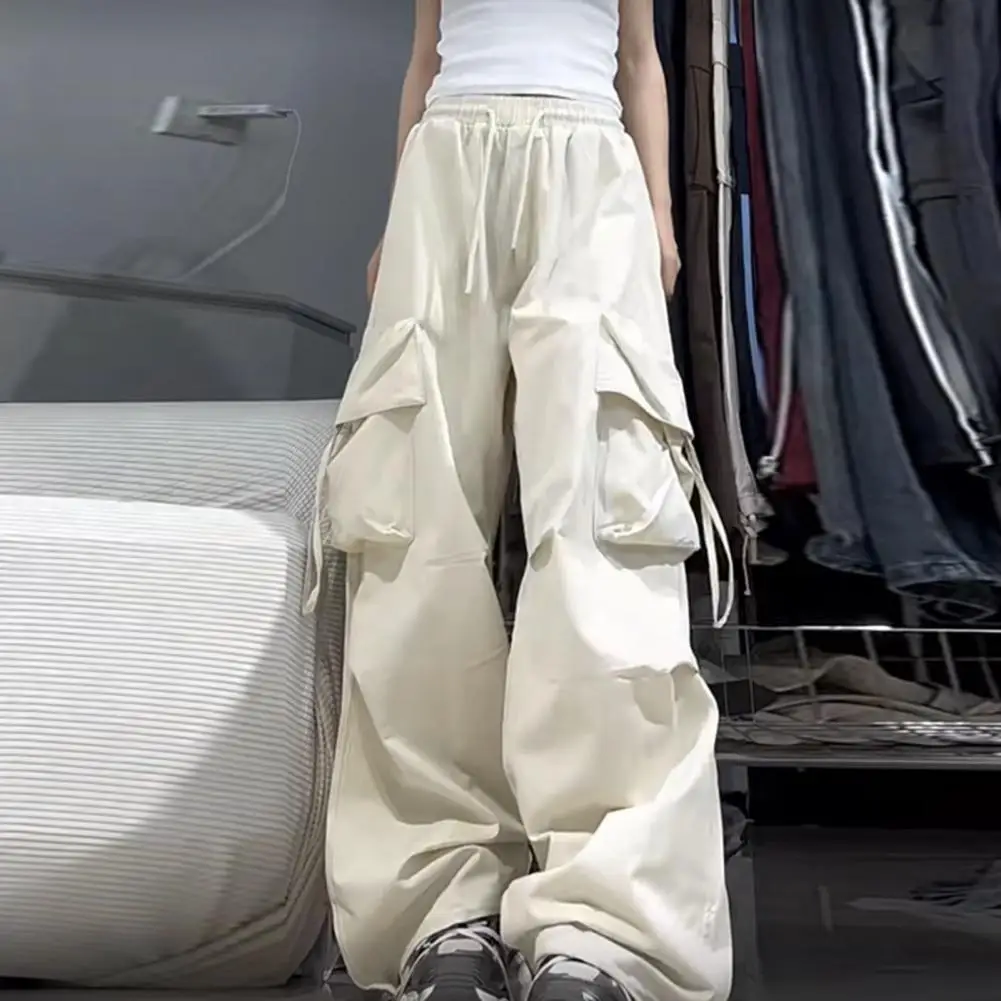 Women Wide Leg Pants Streetwear Hop Cargo Pants with Big Pockets for Women Loose Wide Leg High Waist Trousers Solid Color Korean
Women Wide Leg Pants Streetwear Hop Cargo Pants with Big Pockets for Women Loose Wide Leg High Waist Trousers Solid Color Korean
