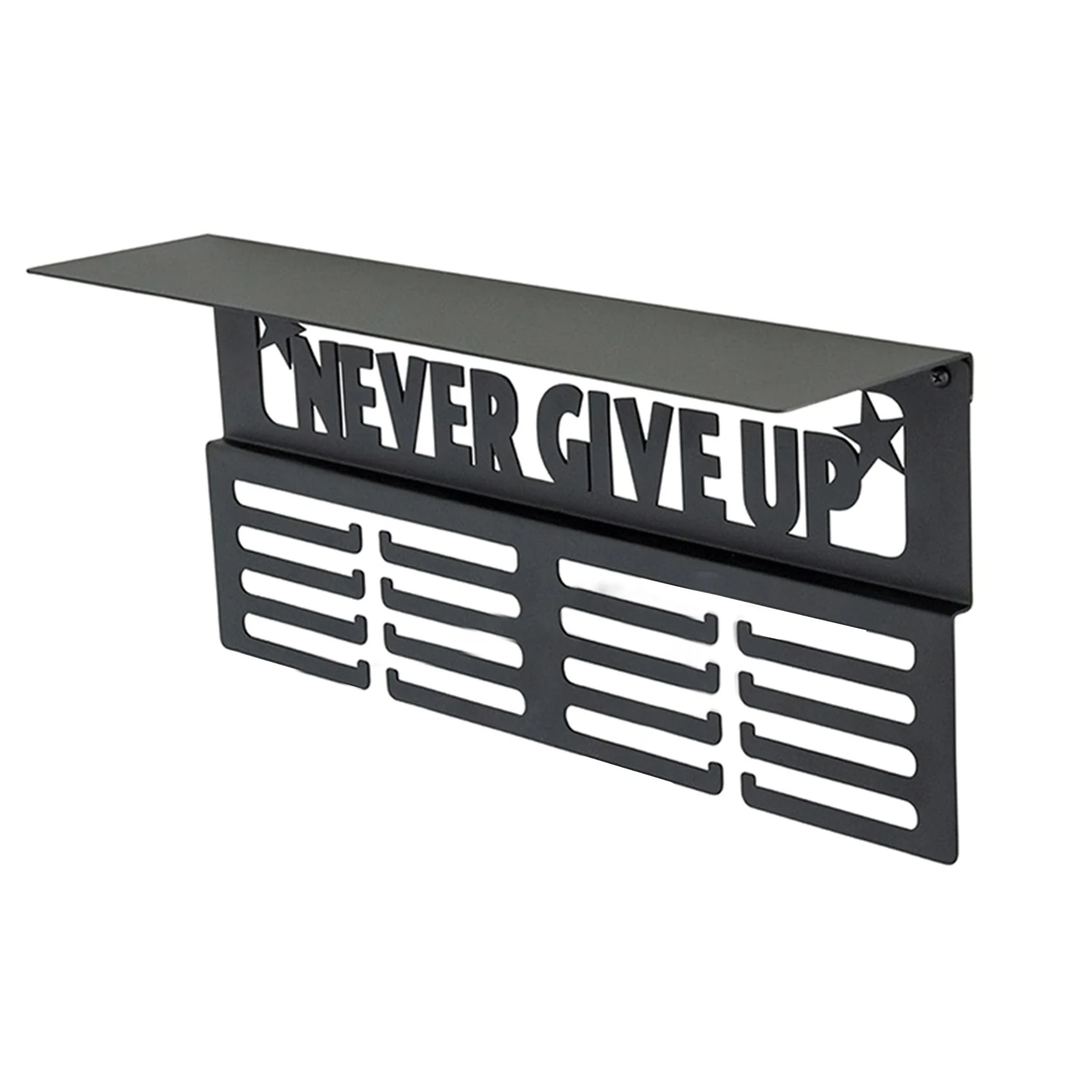 

1pcs Running Medal Hanger Wall Mounted Medal Holder Rack Never Give Up Hanging Medal Rack Display Rack Awards Sports