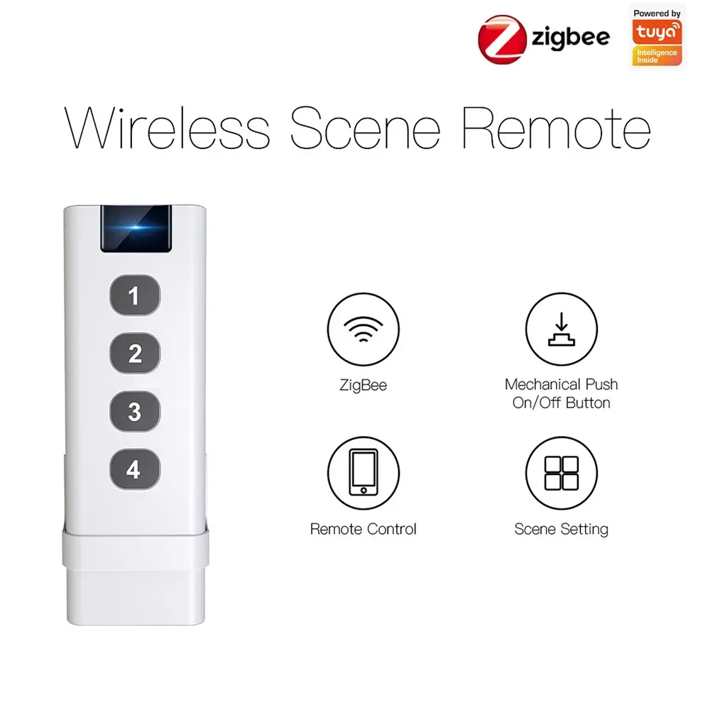 Умный дом ZigBee, Беспроводной Выключатель с 4 клавишами, с дистанционным управлением, не требует ограничений для управления устройствами
Умный дом ZigBee, Беспроводной Выключатель с 4 клавишами, с дистанционным управлением, не требует ограничений для управления устройствами