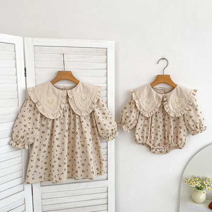 2025 New Autumn Sister Dress 2-6Yrs Girl Party Dress Long Sleeved Cotton Print Kids Princess Dresses Baby Girl Romper 1 Safab920b026346629e4f0785d119dfd8s