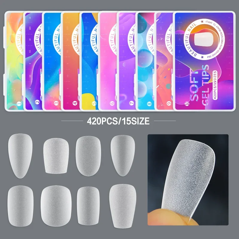 420Pcs Press on False Nails Fake Nails Coffin Frosted Full Cover Short Nail Gel X Tips Capsule Art Accessories Tool
420Pcs Press on False Nails Fake Nails Coffin Frosted Full Cover Short Nail Gel X Tips Capsule Art Accessories Tool