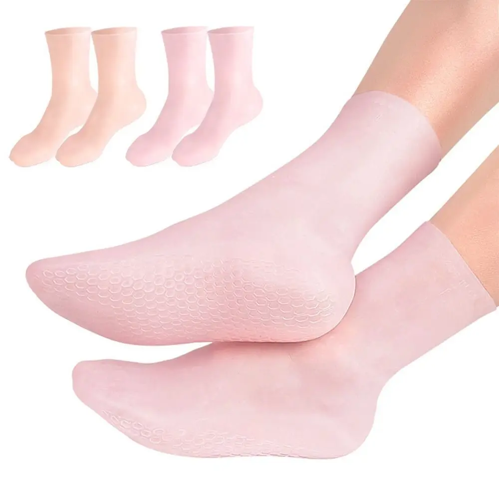 Cracked Feet Care Socks Anti Cracking Foot Care Socks Moisturizing Socks Foot Spa Pedicure Socks Long Silicone Socks 
Cracked Feet Care Socks Anti Cracking Foot Care Socks Moisturizing Socks Foot Spa Pedicure Socks Long Silicone Socks