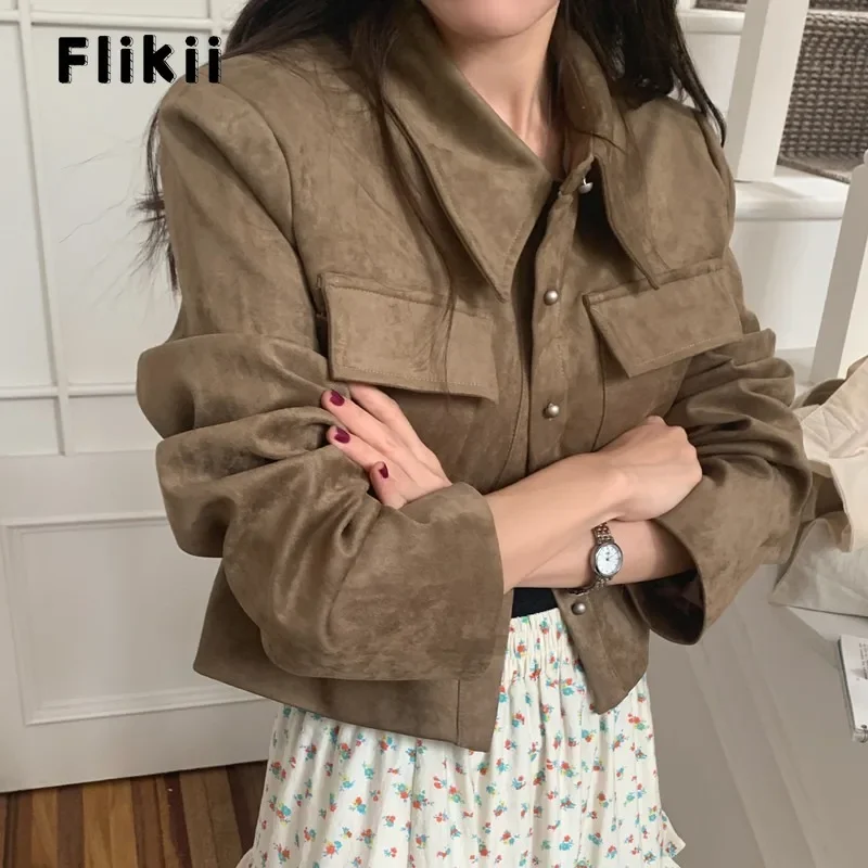 2023 Winter Vintage Style Single Breasted Female Loose Jacket For Women Office Lady Solid Color Fashion Retro Short Coat
2023 Winter Vintage Style Single Breasted Female Loose Jacket For Women Office Lady Solid Color Fashion Retro Short Coat
