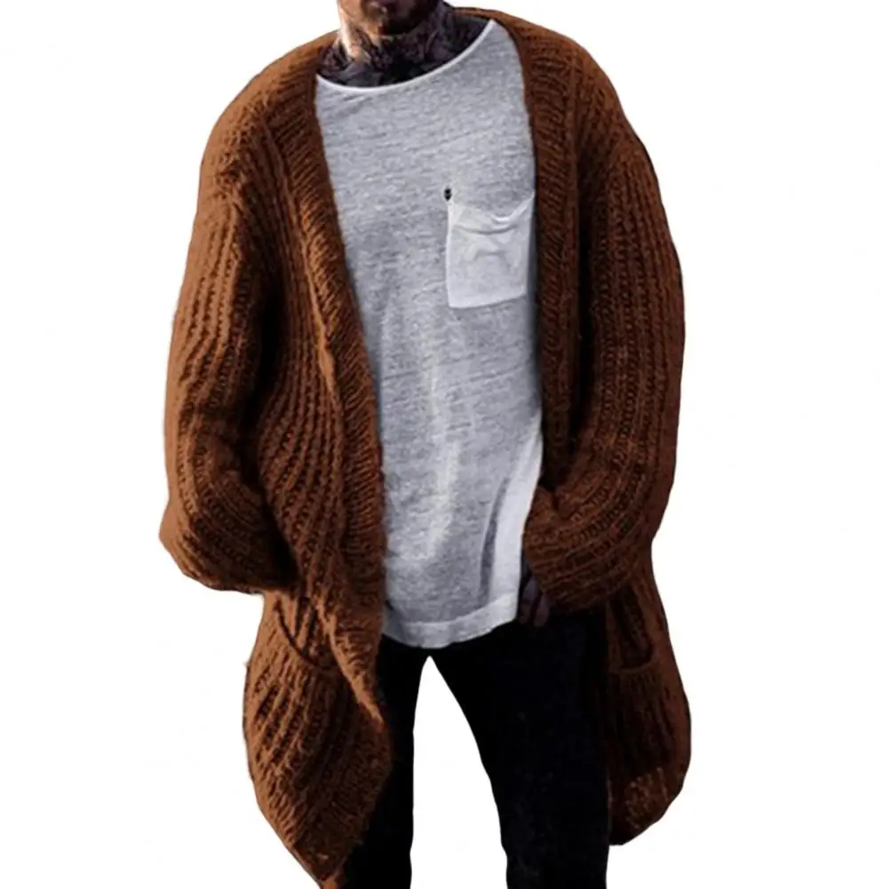 Men Cardigan Sweater Long Sleeve V Neck Loose Knitted Mid Length Sweater Coat Men Clothing Autumn Winter Streetwear
Men Cardigan Sweater Long Sleeve V Neck Loose Knitted Mid Length Sweater Coat Men Clothing Autumn Winter Streetwear
