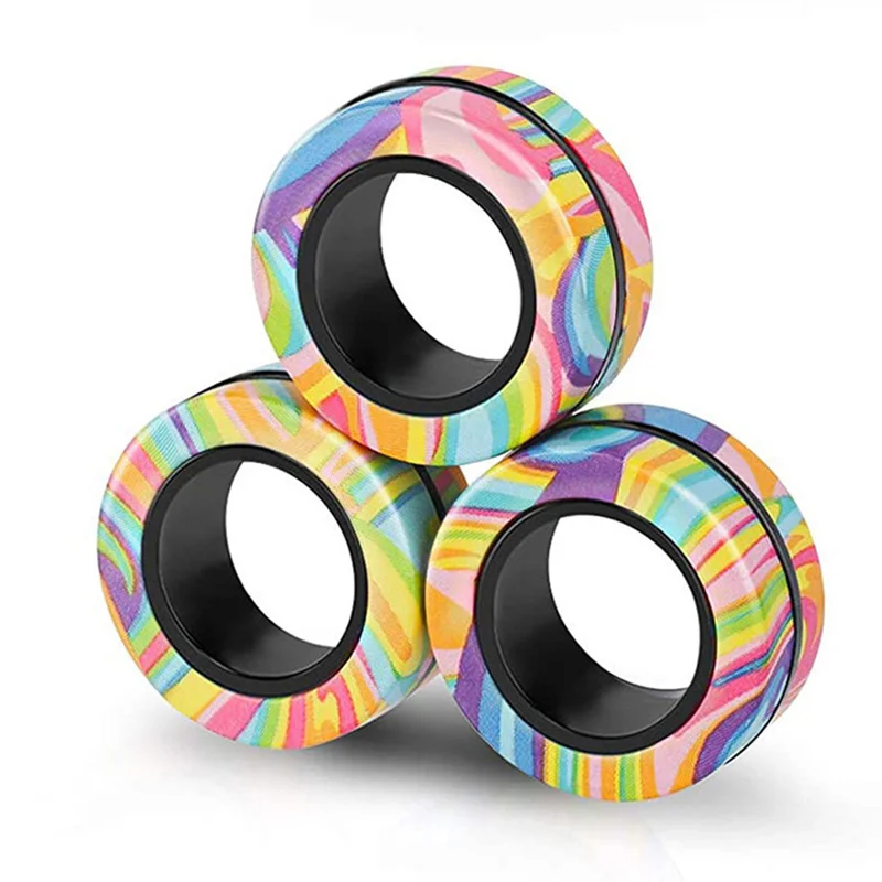 Colorful Magnetic Ring Rotating Fingertip Spinning Top Fidget Spinner Anxiety Stress Reliever Toys For Children Gifts
Colorful Magnetic Ring Rotating Fingertip Spinning Top Fidget Spinner Anxiety Stress Reliever Toys For Children Gifts