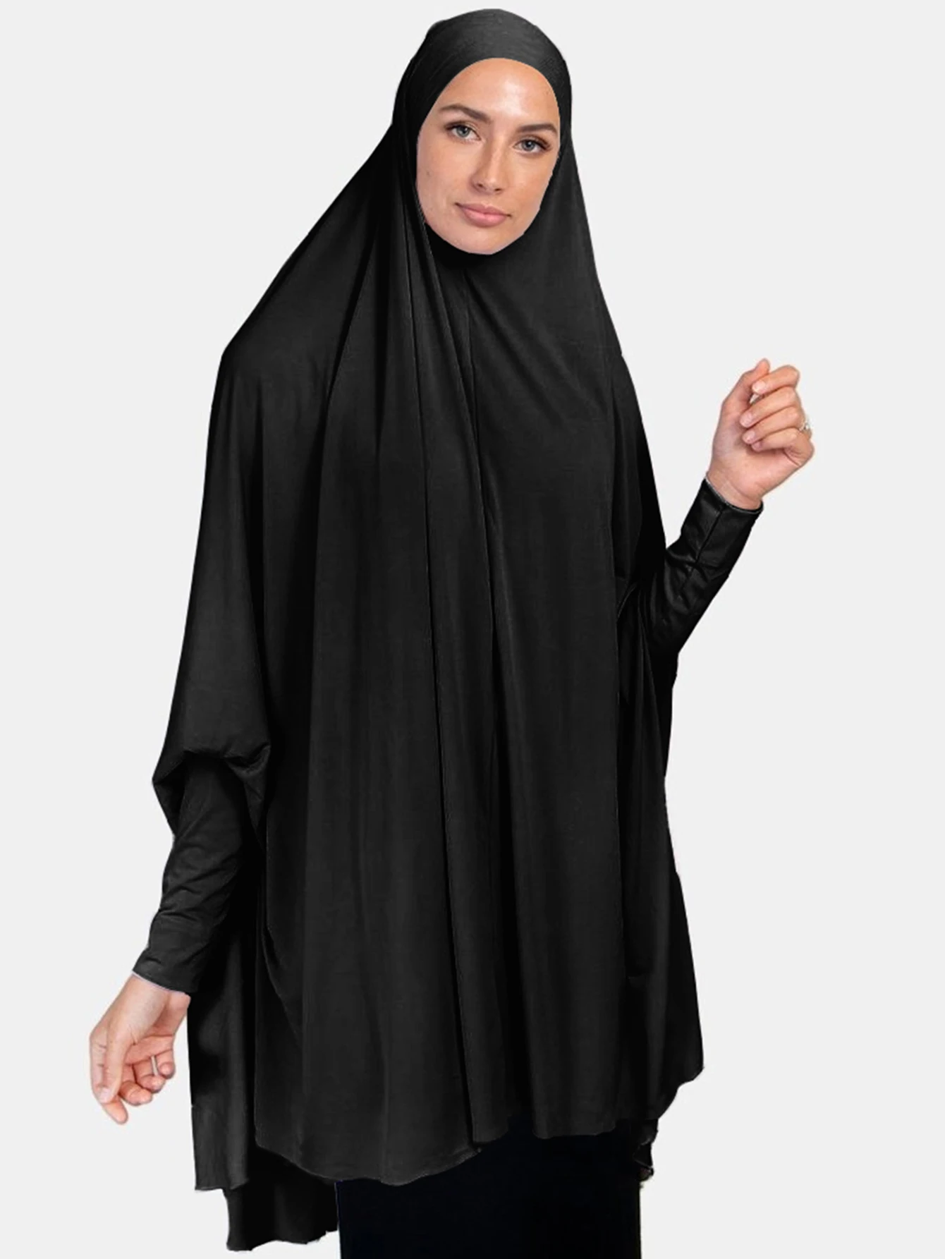 

Fashionable New Middle Eastern Muslim stretch monochrome robe abeay