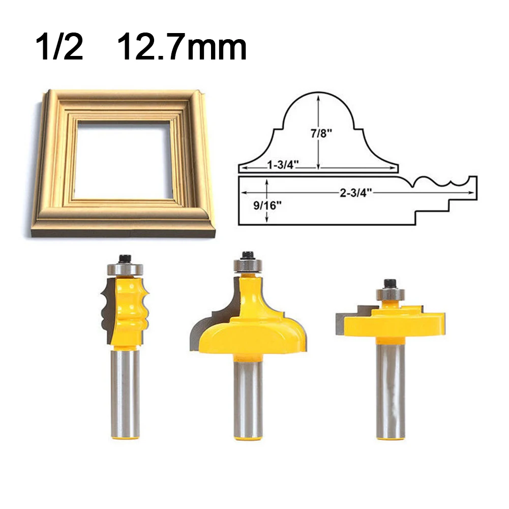 3pcs Woodworking Milling Cutter Line Cutter Panel Cutter Photo Frame Line Cutter Router Bits Workshop Equipment Power Tools
3pcs Woodworking Milling Cutter Line Cutter Panel Cutter Photo Frame Line Cutter Router Bits Workshop Equipment Power Tools