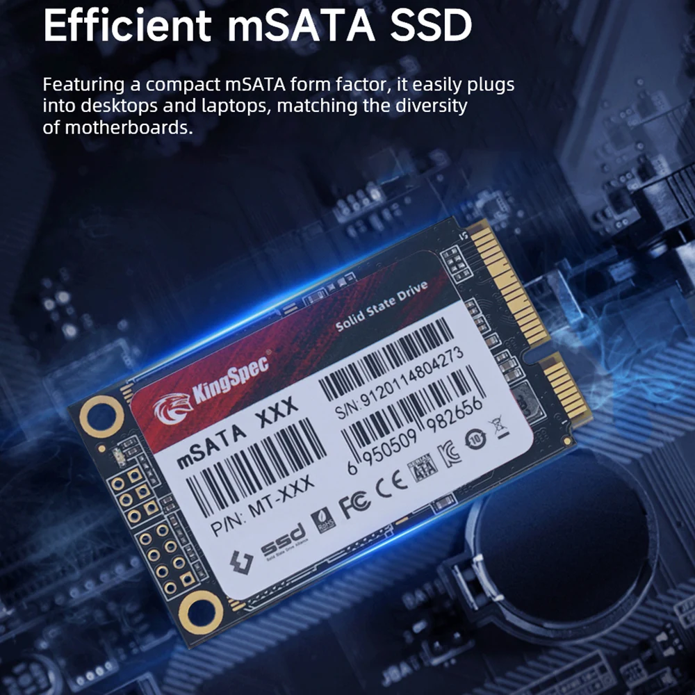 

KingSpec msata ssd 256GB 512GB 1TB 2TB MSATA SSD 128GB Hard Drives Internal Ssd Hard Disk 6GB/S 30x50 Internal Solid State Drive