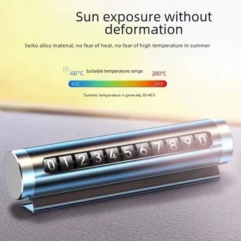 Placa de Número de Telefone para Carro: Solução Prática para Estacionamentos Temporários 8 Car Temporary Parking Number Plate Moving License Plate Ornaments Roller Type Car Moving Phone Plate Decorative Accessories