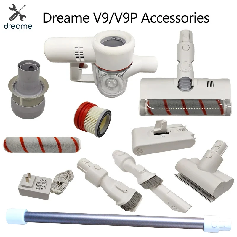 Оригинальные аксессуары Dreame V9, фильтр НЕРА, роликовая щетка двигателя, Пылезащитная трубка, основная щетка, база для зарядки
Оригинальные аксессуары Dreame V9, фильтр НЕРА, роликовая щетка двигателя, Пылезащитная трубка, основная щетка, база для зарядки