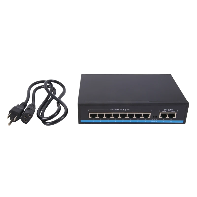 

POE Switch 10 Port 100Mbps Ethernet Smart Switch Support Network Switch For Camera Wireless