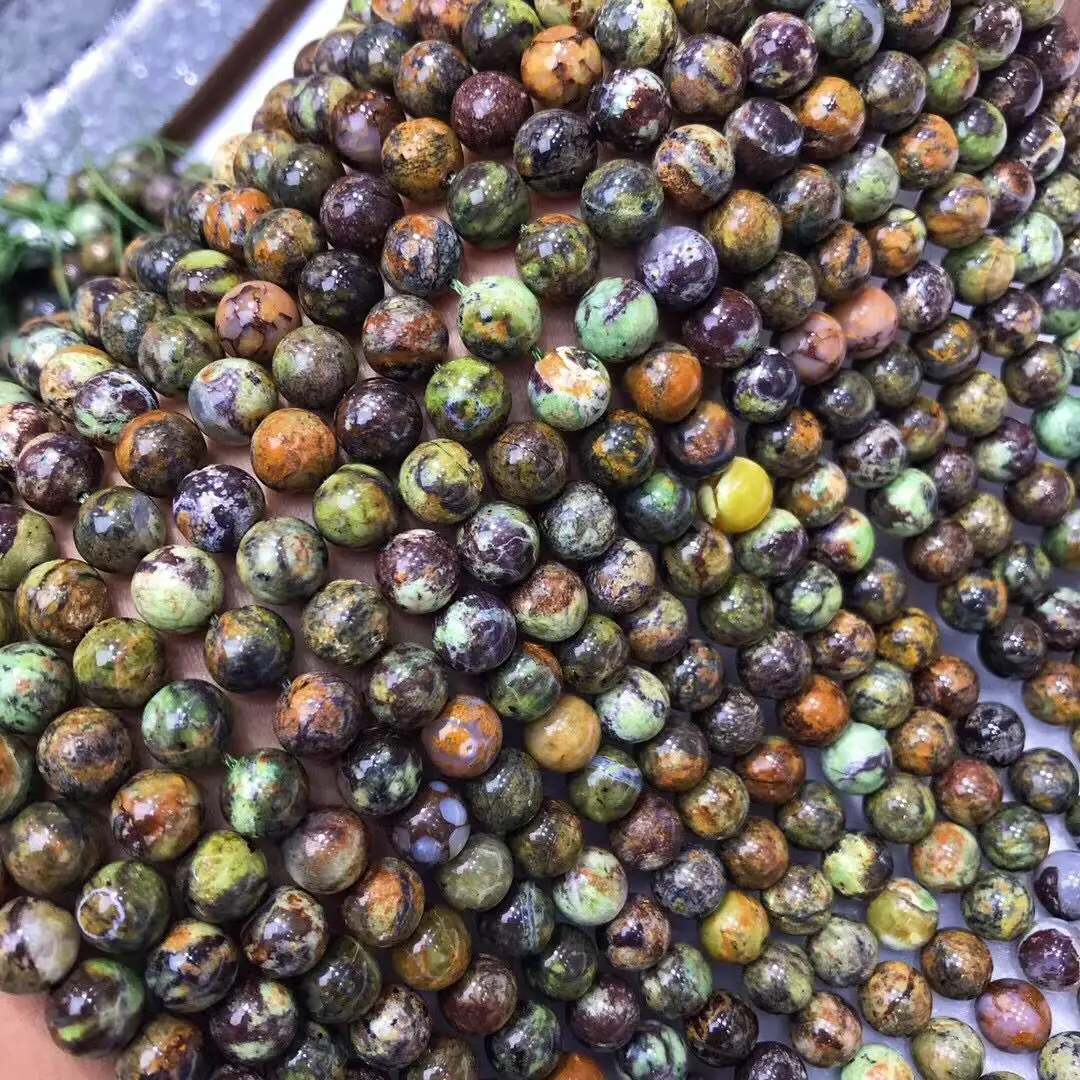 

loose beads green Australia Opal Jade 6/8/10mm nature for making jewelry necklace 14inch FPPJ wholesale