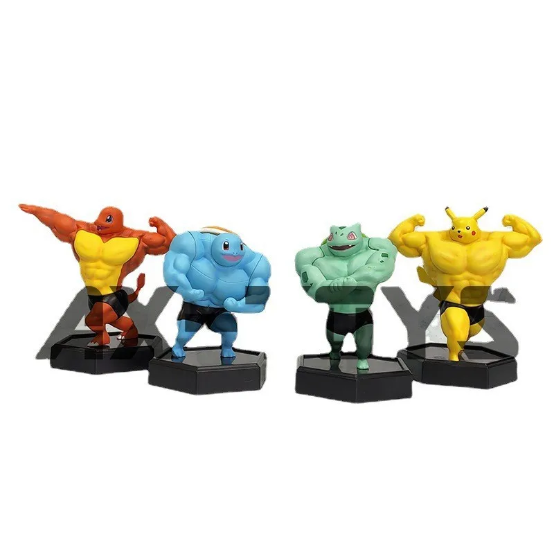 Pokemon Funny Creative GK Fitness Muscle Macho Pikachu Bulbasaur Charmander Squirtle Cute Hand Doll Toy Desktop Jewelry Model
Pokemon Funny Creative GK Fitness Muscle Macho Pikachu Bulbasaur Charmander Squirtle Cute Hand Doll Toy Desktop Jewelry Model