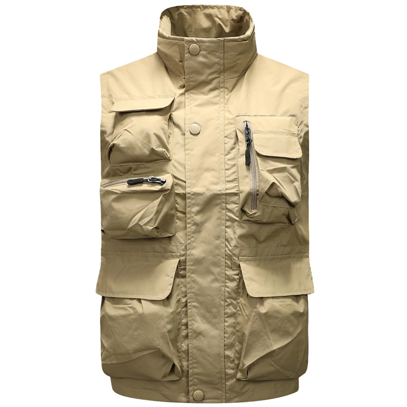 

Summer Men US Tactical Hiking Fishing Vest Man Photographer Waistcoat Mesh Cargo Sleeveless Jacket Tool Vest