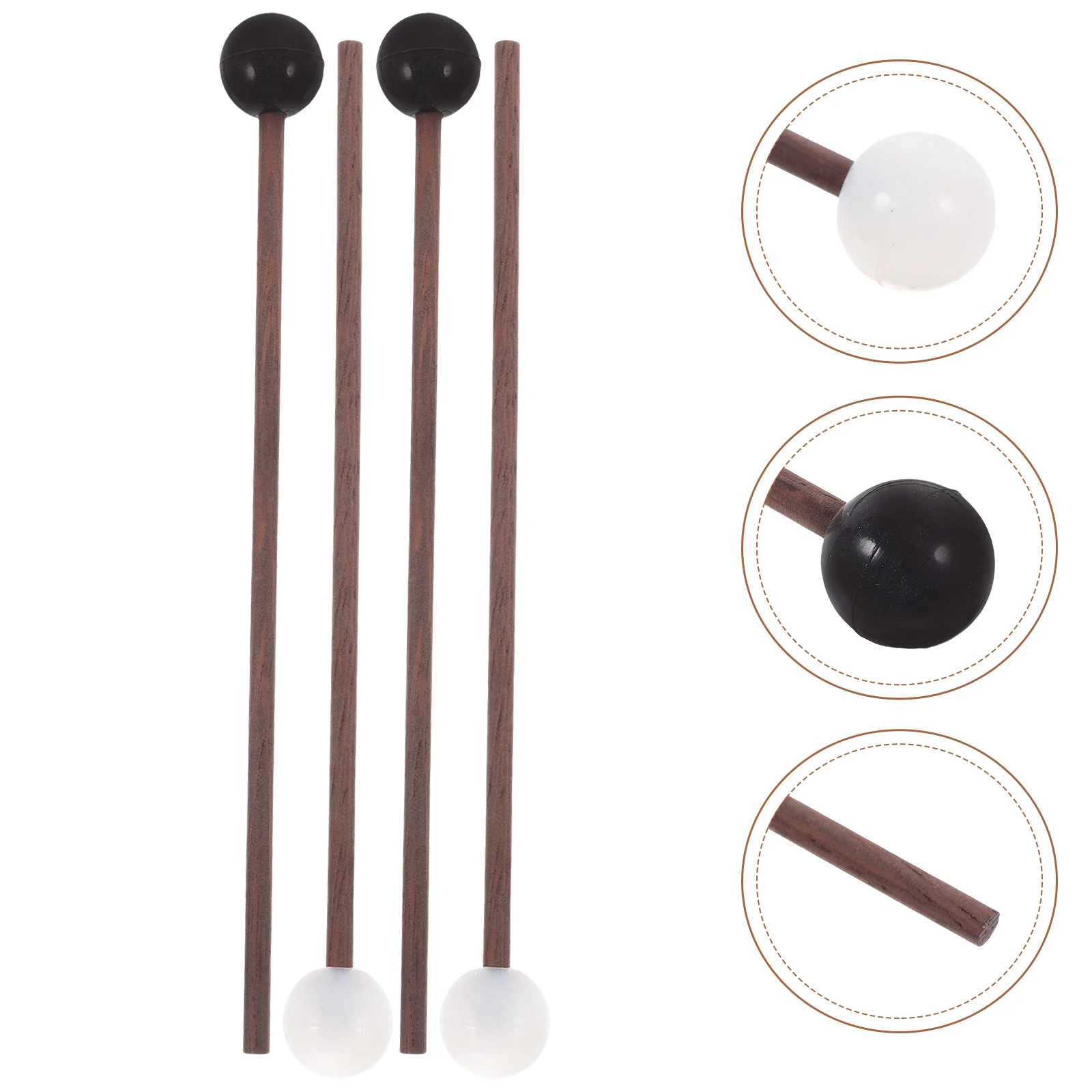 2 Pairs Rubber Head Drumstick Percussion Instrument Drum Mallet Steel Tongue Drum Sticks
2 Pairs Rubber Head Drumstick Percussion Instrument Drum Mallet Steel Tongue Drum Sticks