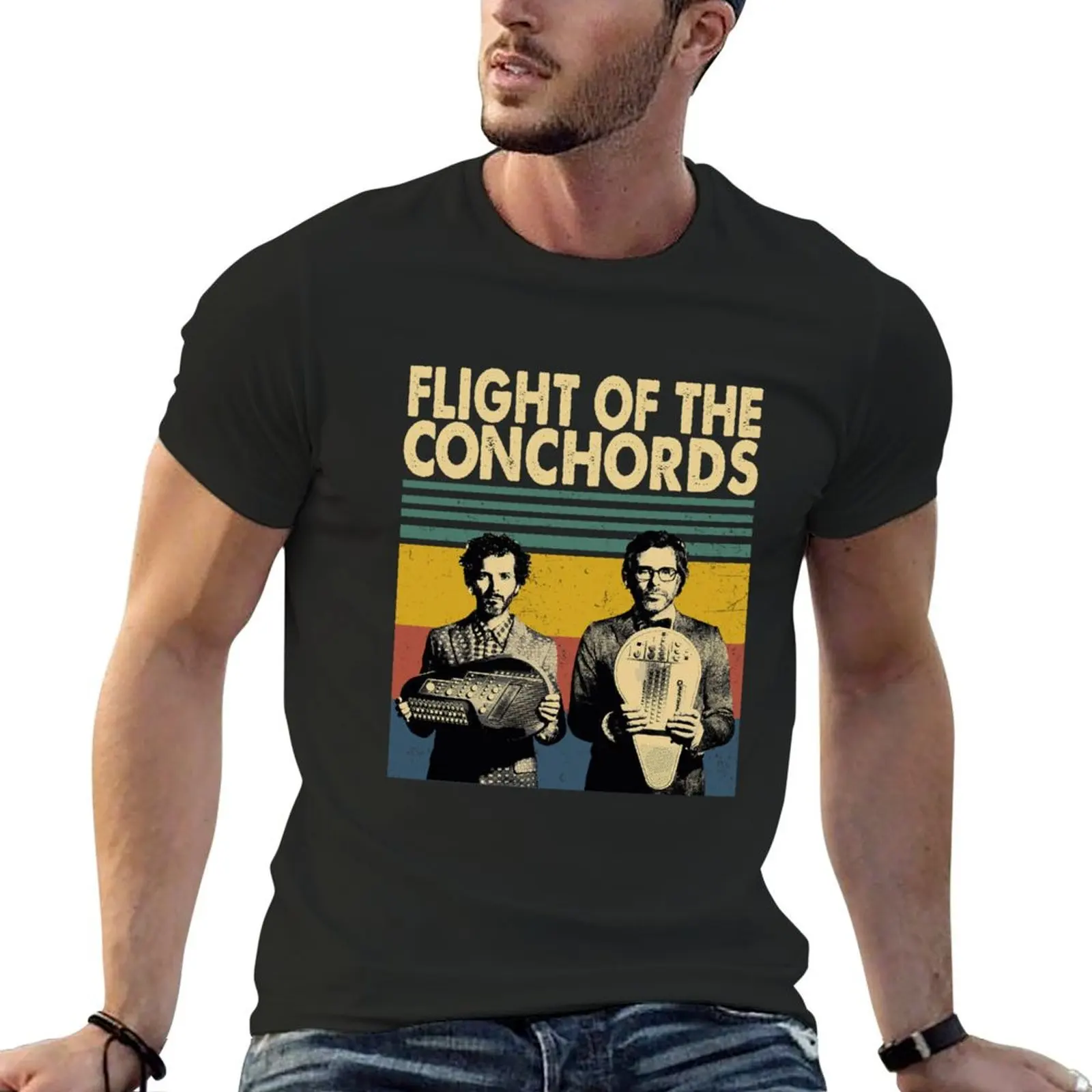 

Flight Of The Conchords Retro Vintage. T-shirt sublime new edition plus size tops summer top mens t shirts casual stylish