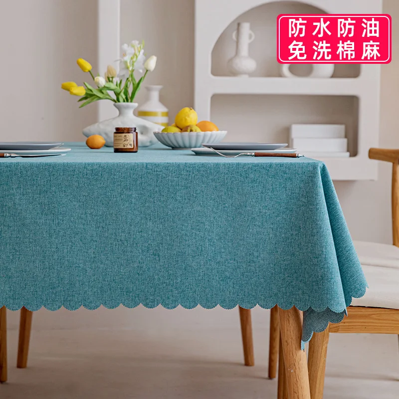 Solid Color Cotton And Linen Waterproof Oil-proof Wash-free Fabric Table Tea Table Rectangular Household Simple Tablecloth
Solid Color Cotton And Linen Waterproof Oil-proof Wash-free Fabric Table Tea Table Rectangular Household Simple Tablecloth