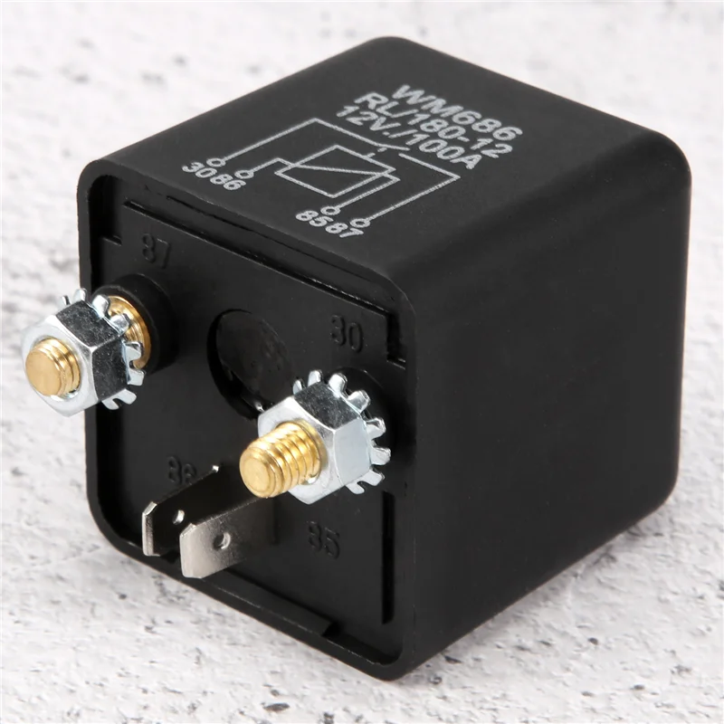 12V 100Amp 4-Pin Heavy Duty ON/OFF Switch Split Charge Relay For Auto Boat Van Black
12V 100Amp 4-Pin Heavy Duty ON/OFF Switch Split Charge Relay For Auto Boat Van Black
