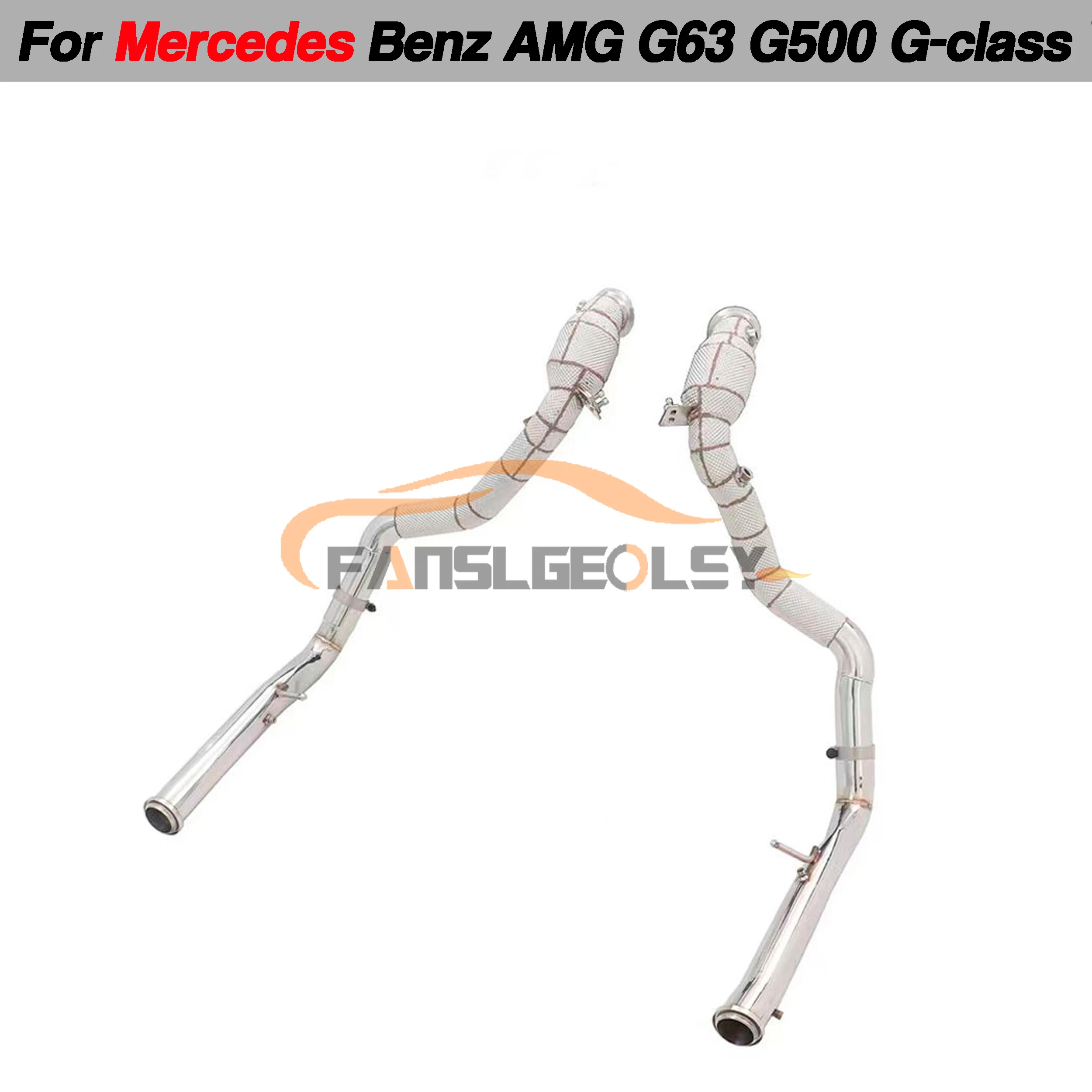 

For Mercedes Benz AMG G63 G500 W464 Performance Downpipe Exhaust System With Heat shield and catalytic converter Headers