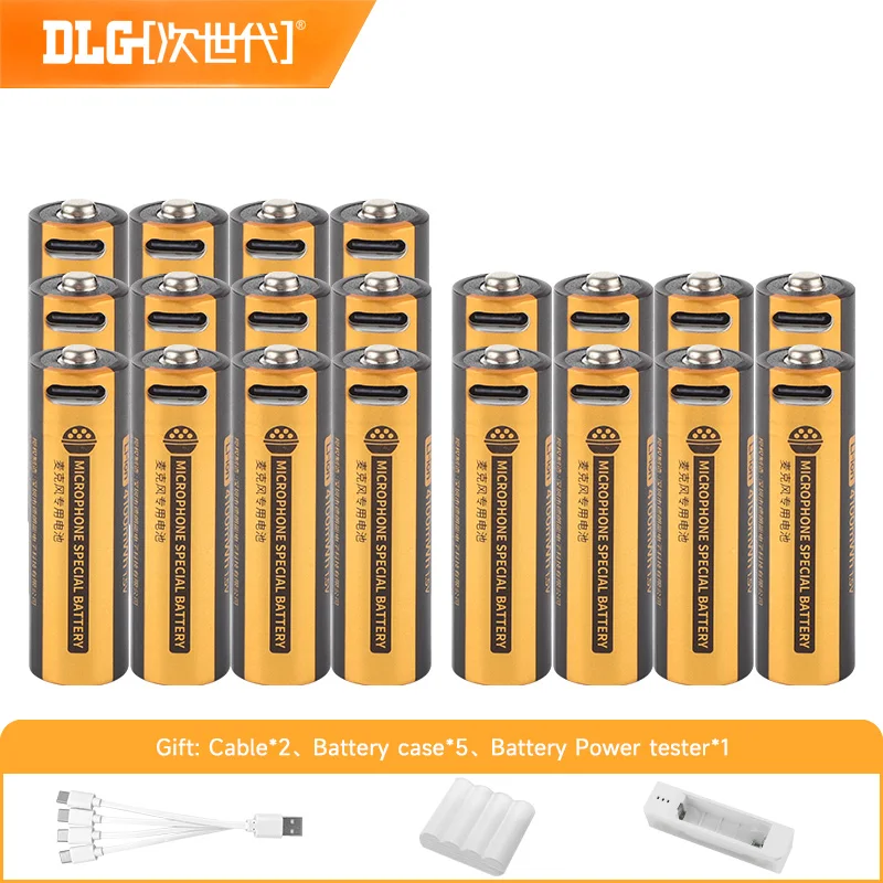 DLGPOWER 1.5V USB rechargeable AA 4100mWh lithium battery for microphone Video games TV remote control MP3 smoke alarm mouse
DLGPOWER 1.5V USB rechargeable AA 4100mWh lithium battery for microphone Video games TV remote control MP3 smoke alarm mouse