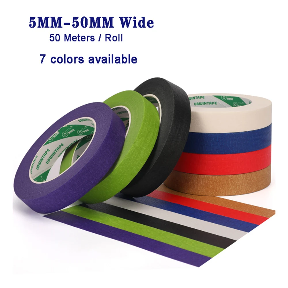 50M * 5-50mm Multicolor Masking Tape Indoor Outdoor DIY Painter Decorating Car Spray Paint Writable Easy Tear No Glue Residue
50M * 5-50mm Multicolor Masking Tape Indoor Outdoor DIY Painter Decorating Car Spray Paint Writable Easy Tear No Glue Residue
