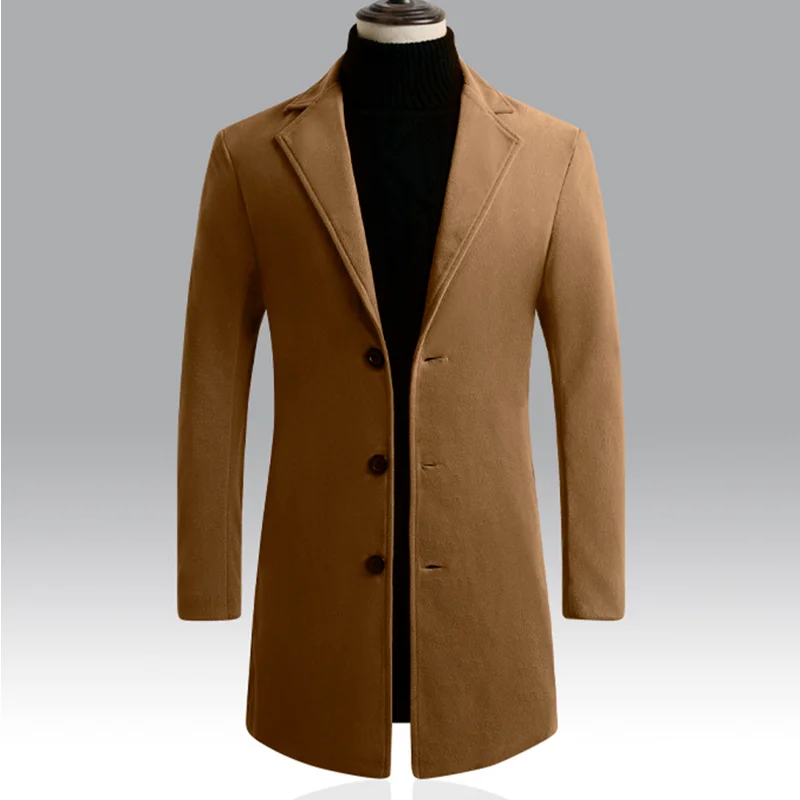Men's Cotton Coat Autumn and Winter New Casual Long Windbreaker Jacket / Male Solid Color Single Breasted Trench Coat Jacket
Men's Cotton Coat Autumn and Winter New Casual Long Windbreaker Jacket / Male Solid Color Single Breasted Trench Coat Jacket