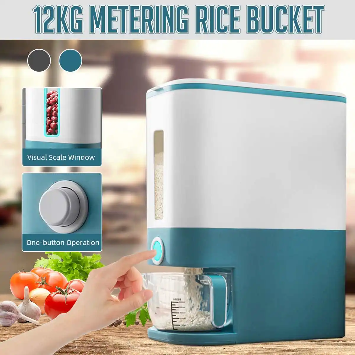 Auto Plastic Cereal Dispenser Storage Box Kitchen Food Grain Rice Container Nice Kitchen Rice Storage Box Flour Grain Storage
Auto Plastic Cereal Dispenser Storage Box Kitchen Food Grain Rice Container Nice Kitchen Rice Storage Box Flour Grain Storage