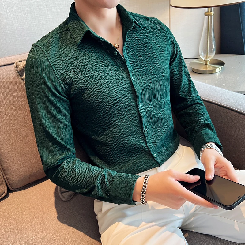 2023 Korean Style Men Spring High Quality Long Sleeve Shirts/Male Slim Fit Business with Lapel Office Dress Shirt Plus Size 4XL
2023 Korean Style Men Spring High Quality Long Sleeve Shirts/Male Slim Fit Business with Lapel Office Dress Shirt Plus Size 4XL