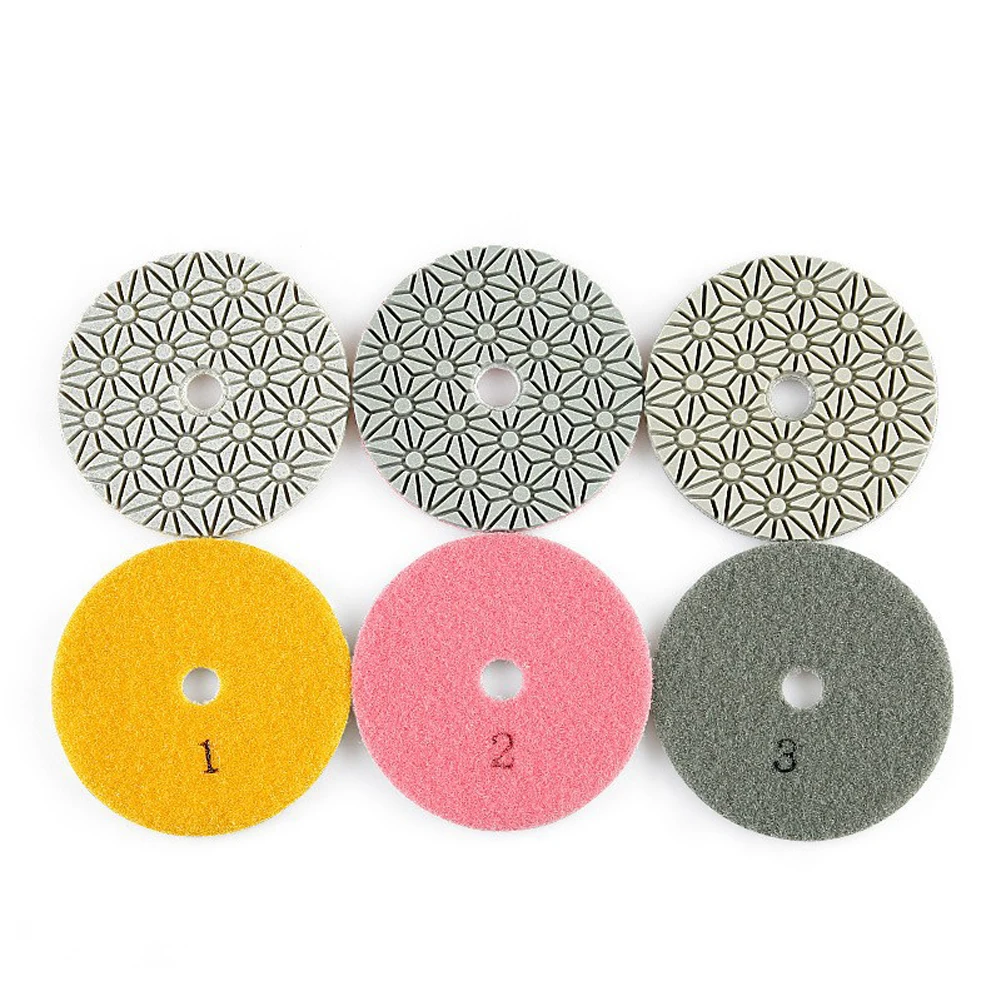 3PCS 4 Inch 100mm Dry/Wet Diamond Polishing Pads Flexible Sanding Disc For Granite Marble Stone Grinding Abrasive Tool
3PCS 4 Inch 100mm Dry/Wet Diamond Polishing Pads Flexible Sanding Disc For Granite Marble Stone Grinding Abrasive Tool