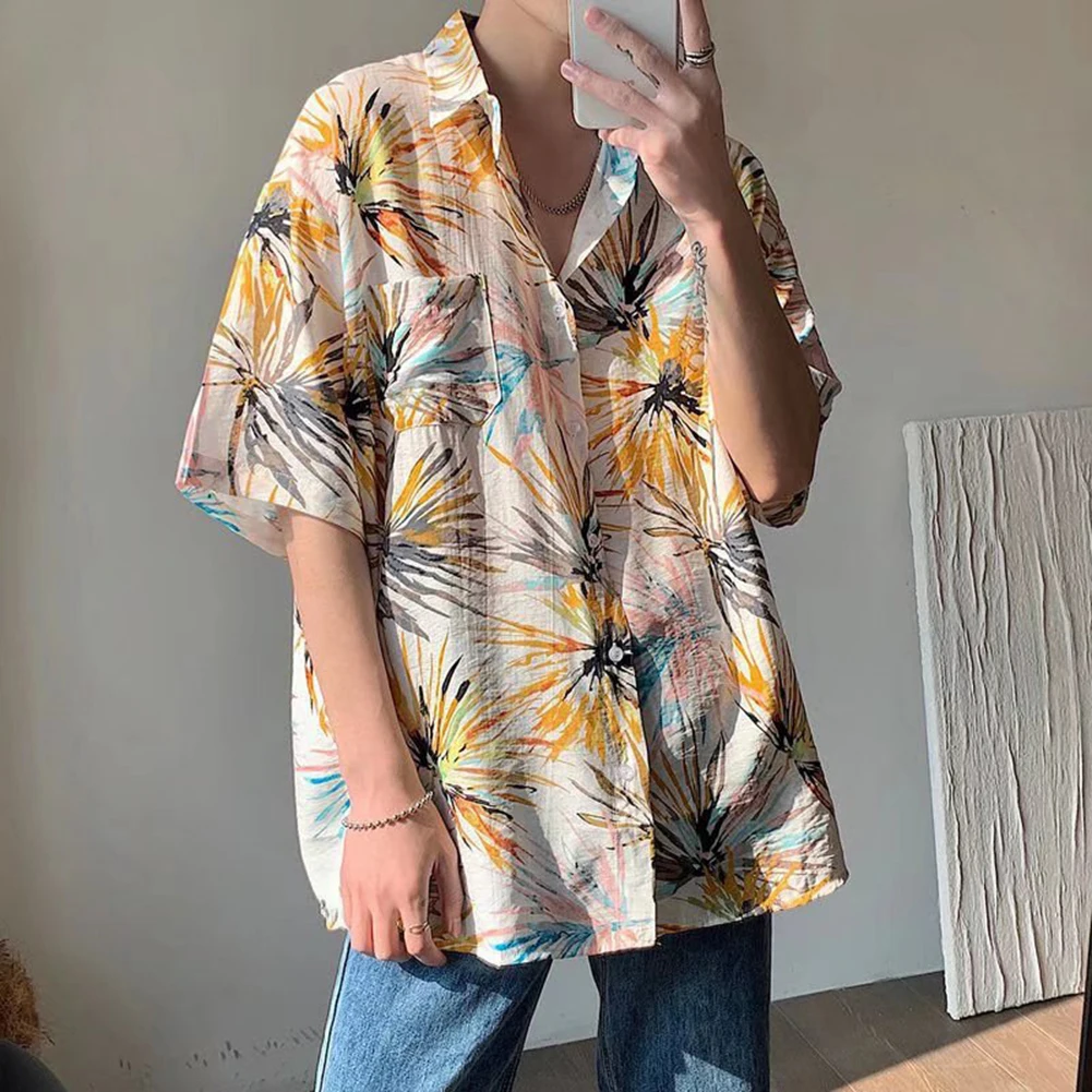 Tops Shirt Beach Club Floral Leaves Print Men Patch Pocket Quick Drying Slight Stretch Summer Hawaiian Shirt Comfy
Tops Shirt Beach Club Floral Leaves Print Men Patch Pocket Quick Drying Slight Stretch Summer Hawaiian Shirt Comfy