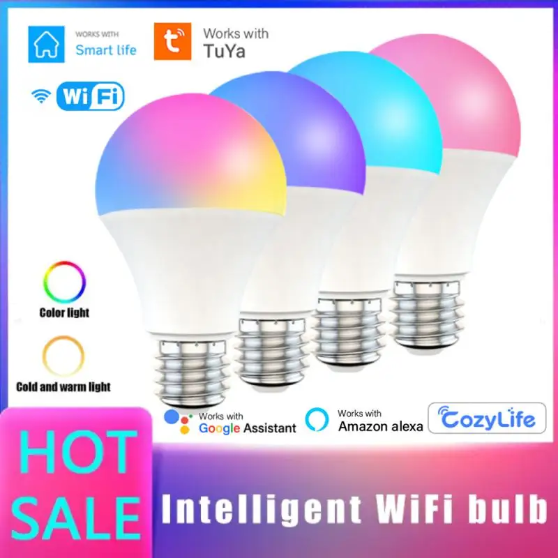Tuya Cozylife WiFi Smart Light Bulb E27/E26 RGBCW Dimmable Lamp 9W LED Lightbulbs Alexa Google Home Voice Control Magic Bulbs
Tuya Cozylife WiFi Smart Light Bulb E27/E26 RGBCW Dimmable Lamp 9W LED Lightbulbs Alexa Google Home Voice Control Magic Bulbs