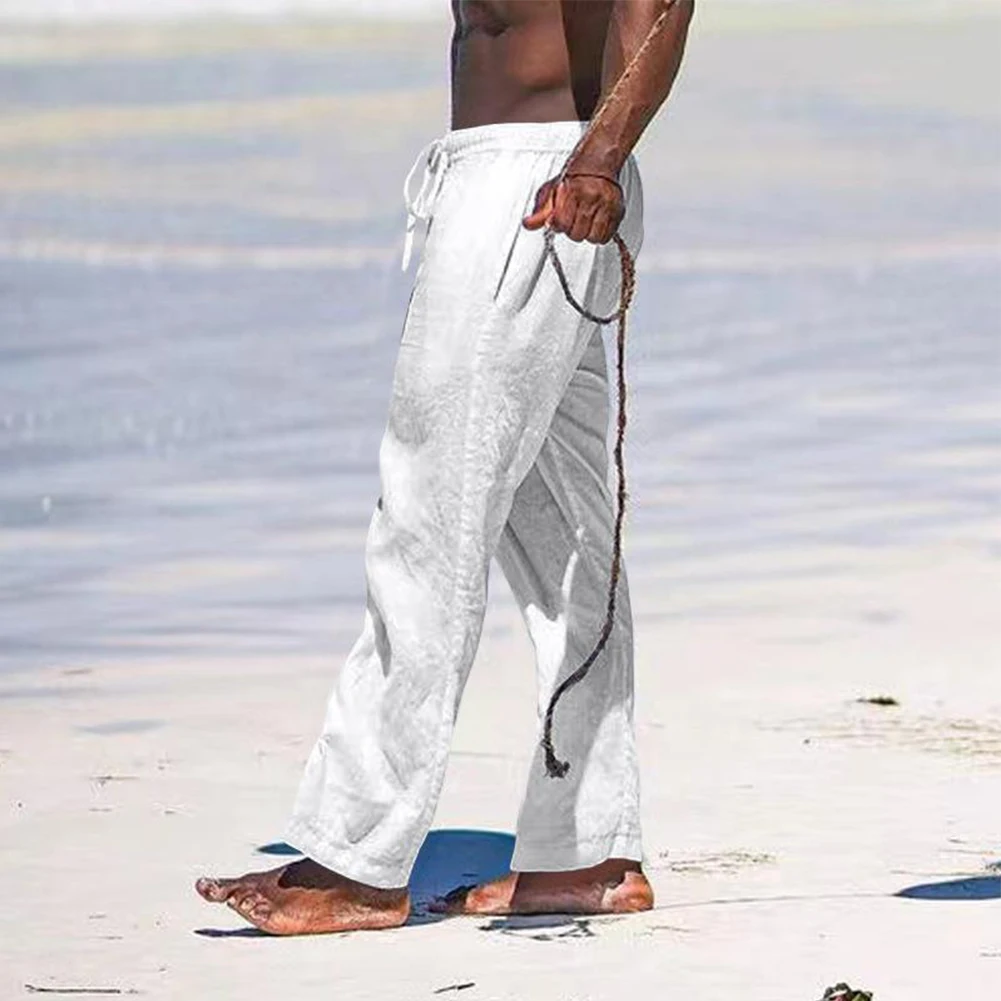 Mens Linen Pants Beach Loose Straight Sport Gym Yoga Drawstring Elasticated Wide Leg Trousers Thin And Breathable Pants
Mens Linen Pants Beach Loose Straight Sport Gym Yoga Drawstring Elasticated Wide Leg Trousers Thin And Breathable Pants