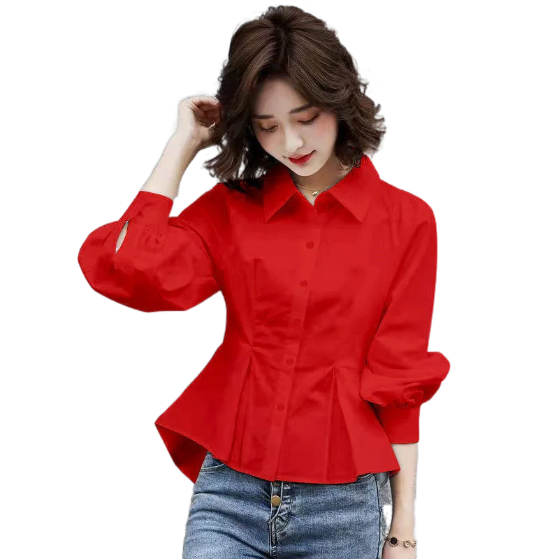 Women's Clothes Spring and Autumn Slim-fit All-match White Shirt Tight Waist Slimming Belly Covering Niche Design Tops
Women's Clothes Spring and Autumn Slim-fit All-match White Shirt Tight Waist Slimming Belly Covering Niche Design Tops