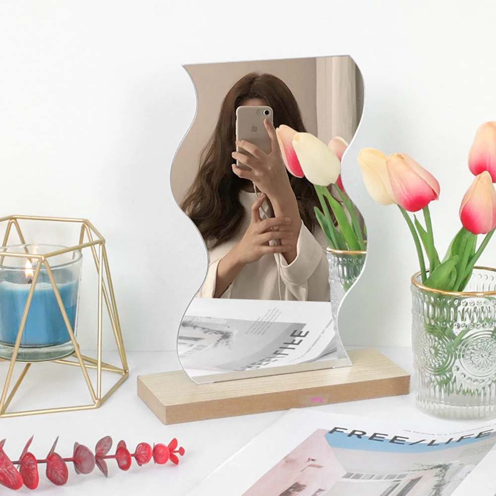 TSHOU269 Ins Makeup Mirror Irregular Make Up Mirror Star Shape Acrylic Lens Wooden Gift Tabletop Base Beauty Tools Dropshippin
TSHOU269 Ins Makeup Mirror Irregular Make Up Mirror Star Shape Acrylic Lens Wooden Gift Tabletop Base Beauty Tools Dropshippin